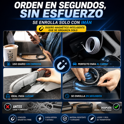 Cable Magnético 100W Carga Rápida con Display LED